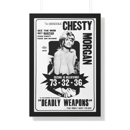 DEADLY WEAPONS 1974 - Framed Movie Poster 20" x 30" Black - The Sticker Space