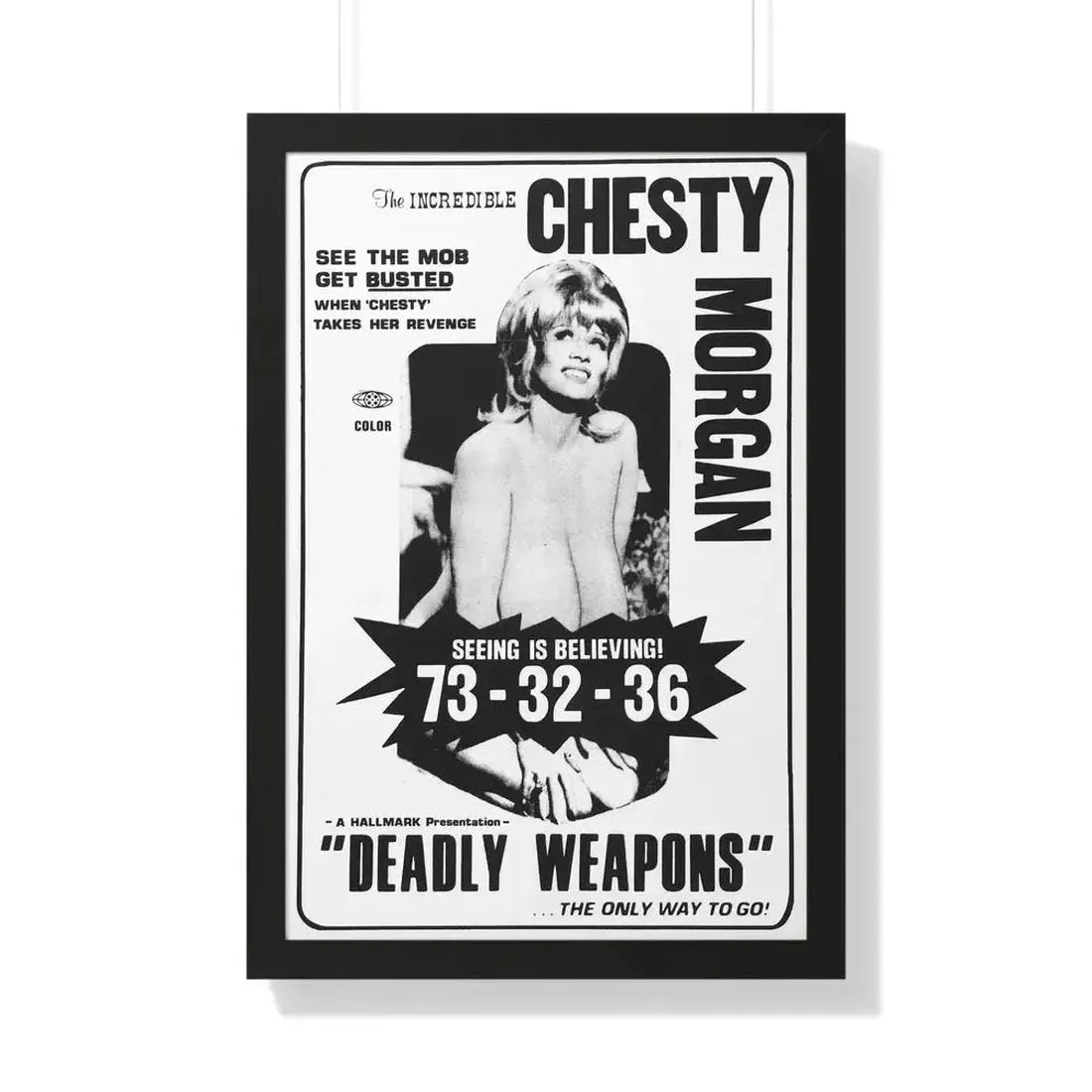 DEADLY WEAPONS 1974 - Framed Movie Poster - The Sticker Space