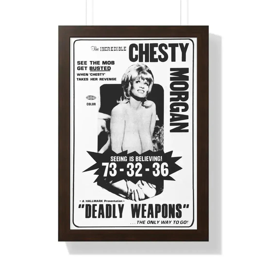DEADLY WEAPONS 1974 - Framed Movie Poster - The Sticker Space