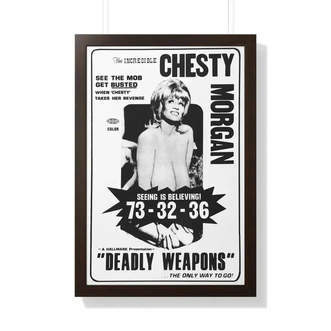 DEADLY WEAPONS 1974 - Framed Movie Poster - The Sticker Space