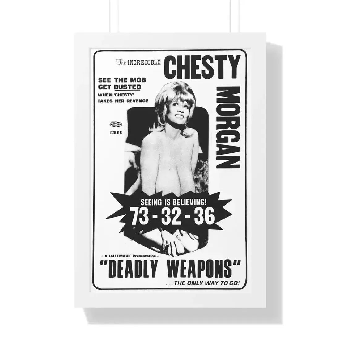 DEADLY WEAPONS 1974 - Framed Movie Poster - The Sticker Space