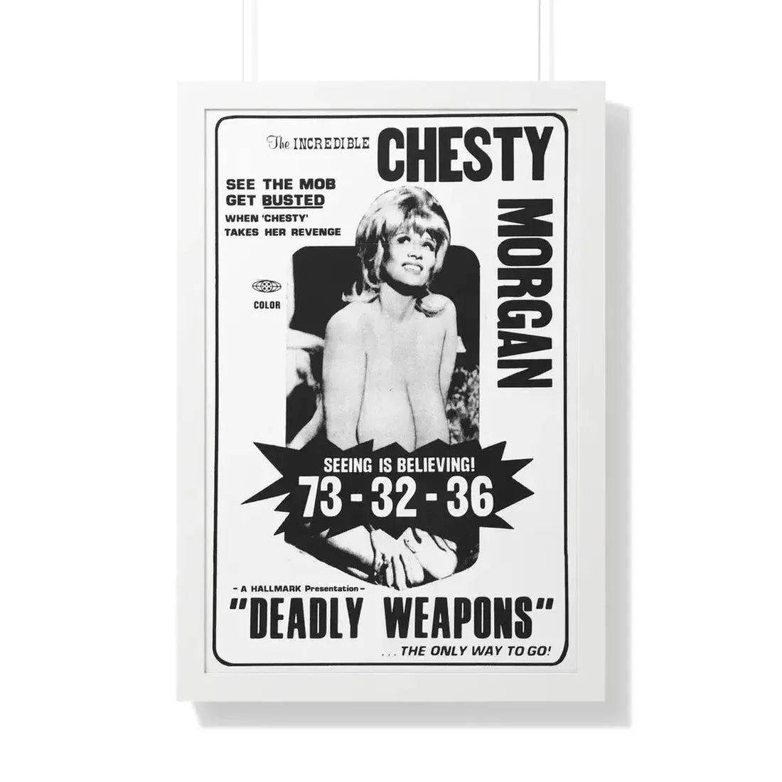 DEADLY WEAPONS 1974 - Framed Movie Poster - The Sticker Space