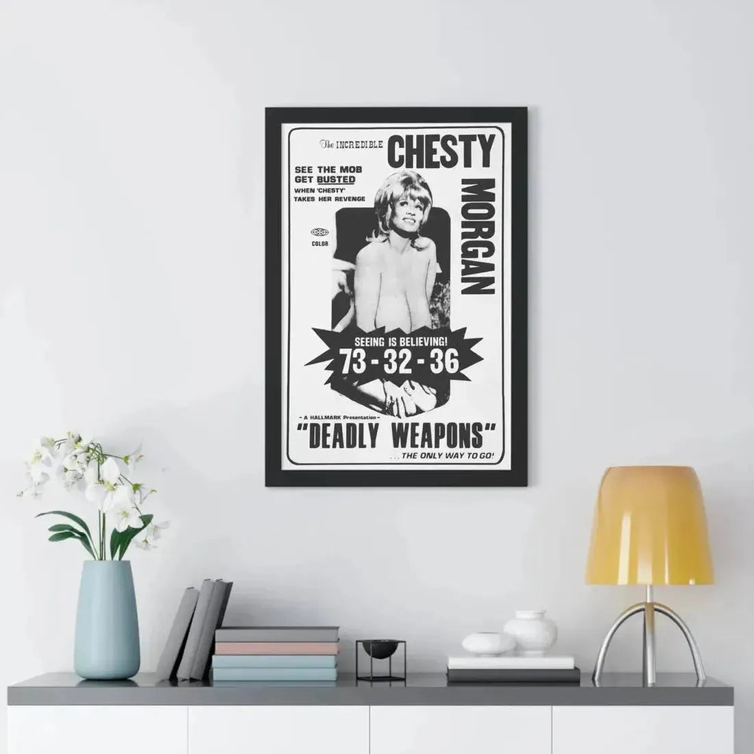 DEADLY WEAPONS 1974 - Framed Movie Poster - The Sticker Space