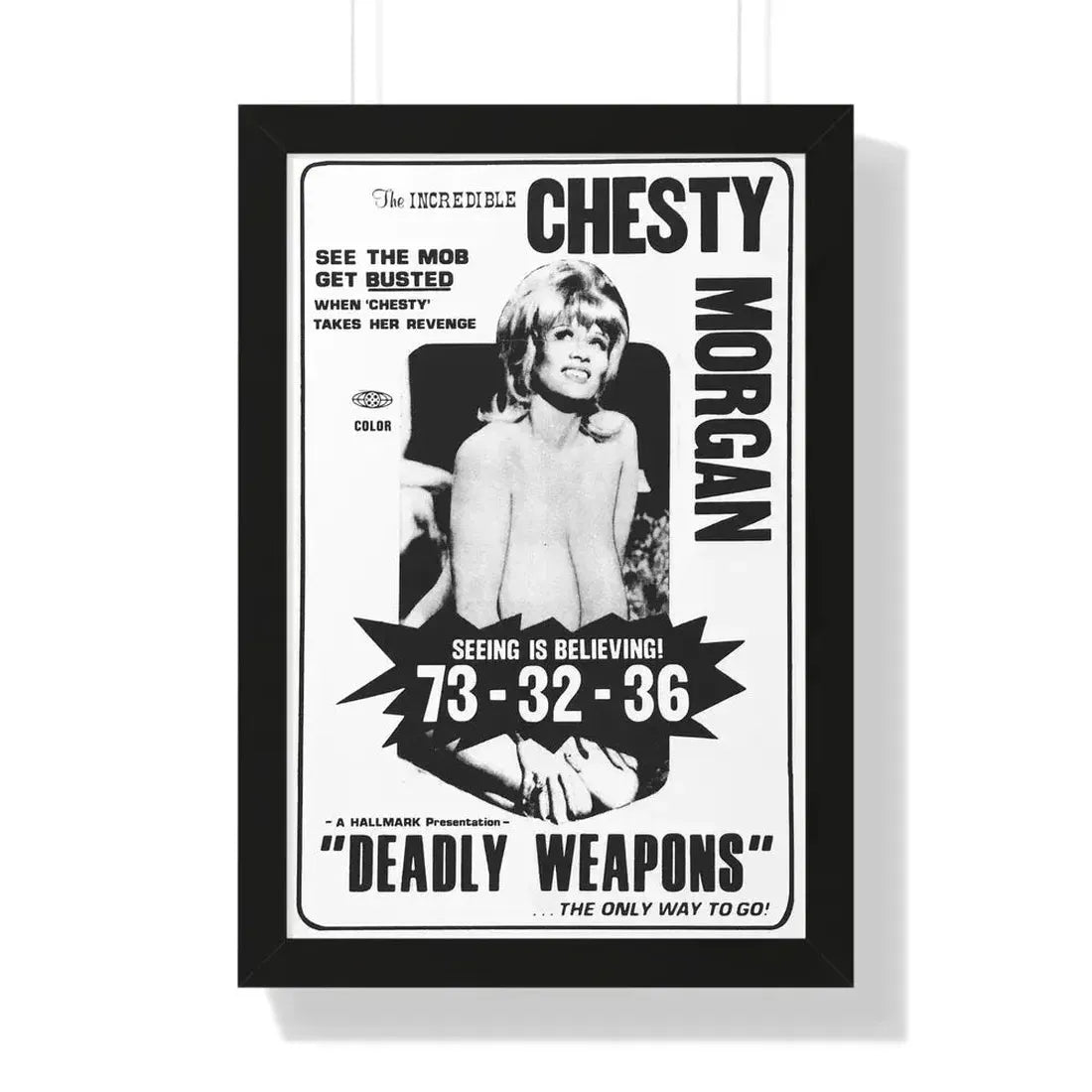DEADLY WEAPONS 1974 - Framed Movie Poster - The Sticker Space