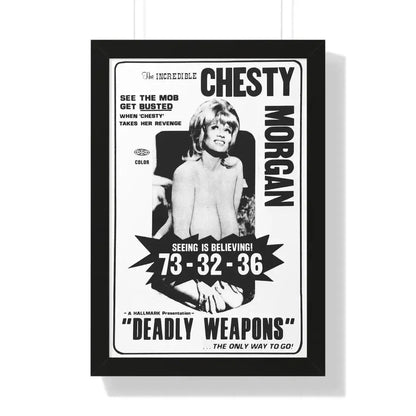 DEADLY WEAPONS 1974 - Framed Movie Poster - The Sticker Space