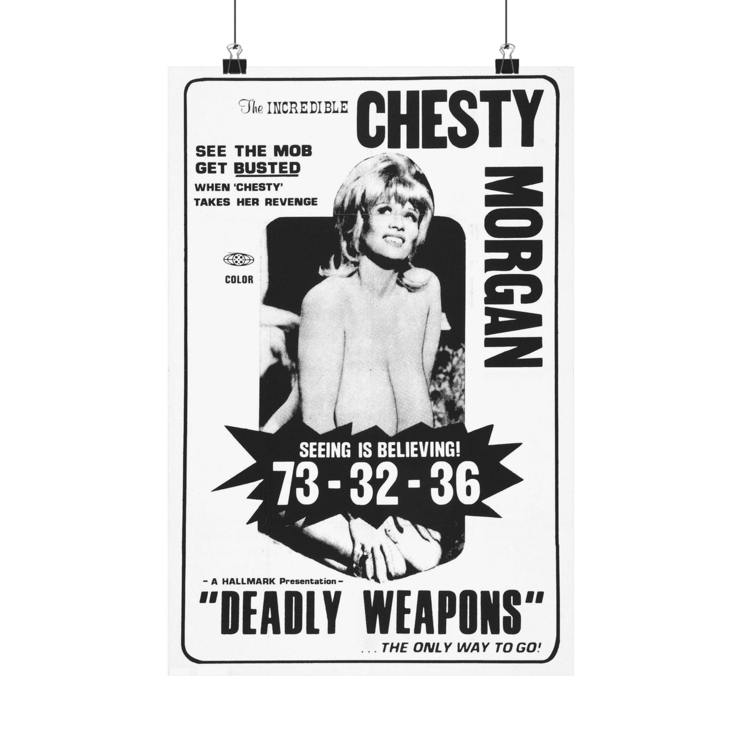 DEADLY WEAPONS 1974 - Paper Movie Poster-12″ x 18″-The Sticker Space