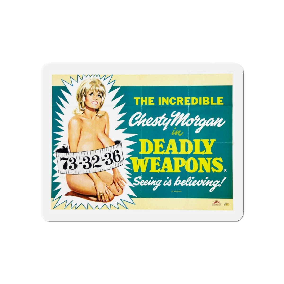 DEADLY WEAPONS (2) 1974 Movie Poster - Die-Cut Magnet-5" x 5"-The Sticker Space