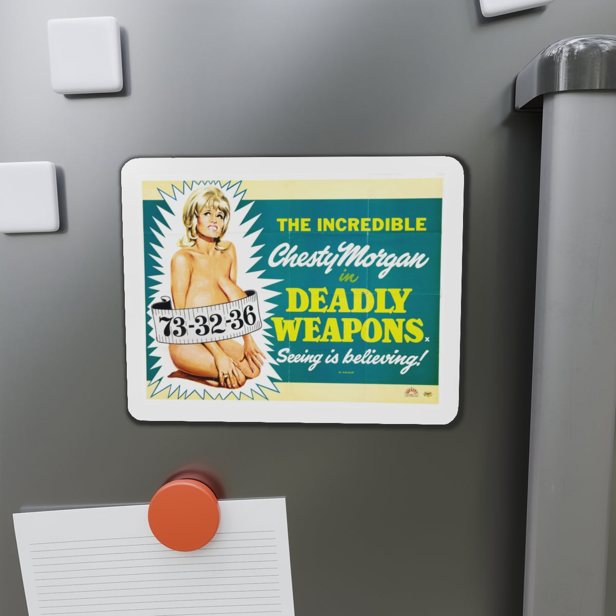 DEADLY WEAPONS (2) 1974 Movie Poster - Die-Cut Magnet-The Sticker Space