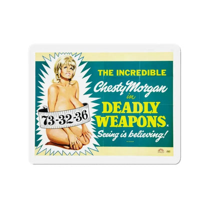 DEADLY WEAPONS (2) 1974 Movie Poster - Refrigerator Magnet 3 Inch - The Sticker Space
