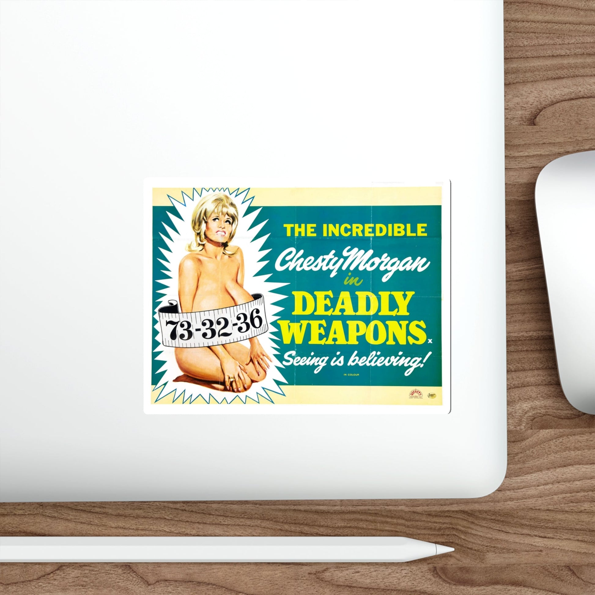 DEADLY WEAPONS (2) 1974 Movie Poster STICKER Vinyl Die-Cut Decal-The Sticker Space