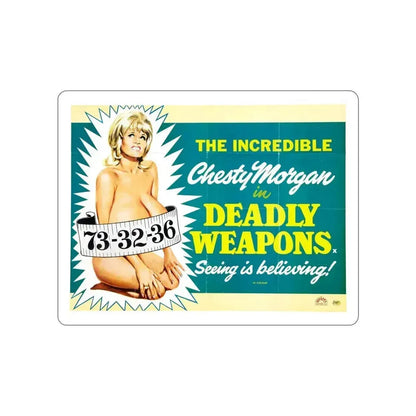 DEADLY WEAPONS (2) 1974 Movie Poster STICKER Vinyl Die-Cut Decal 5 Inch - The Sticker Space