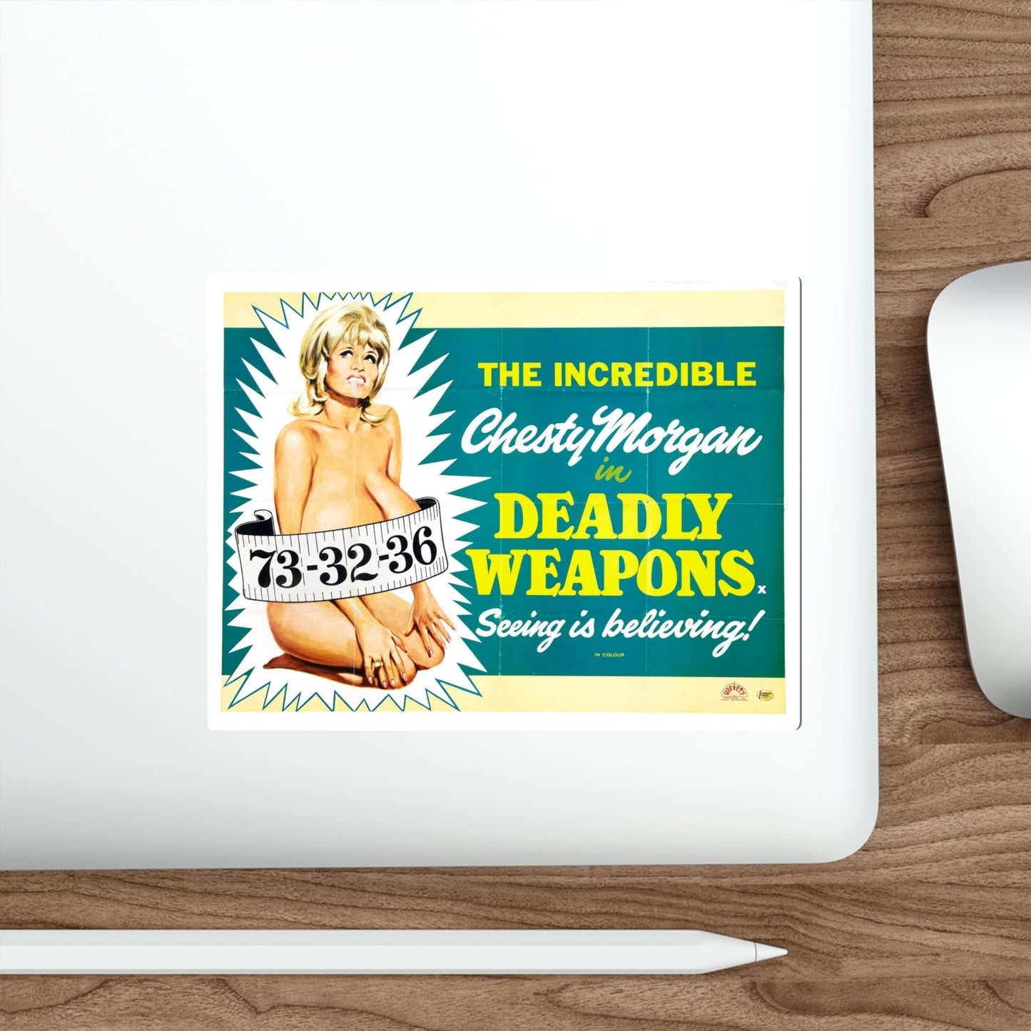 DEADLY WEAPONS (2) 1974 Movie Poster STICKER Vinyl Die-Cut Decal-The Sticker Space