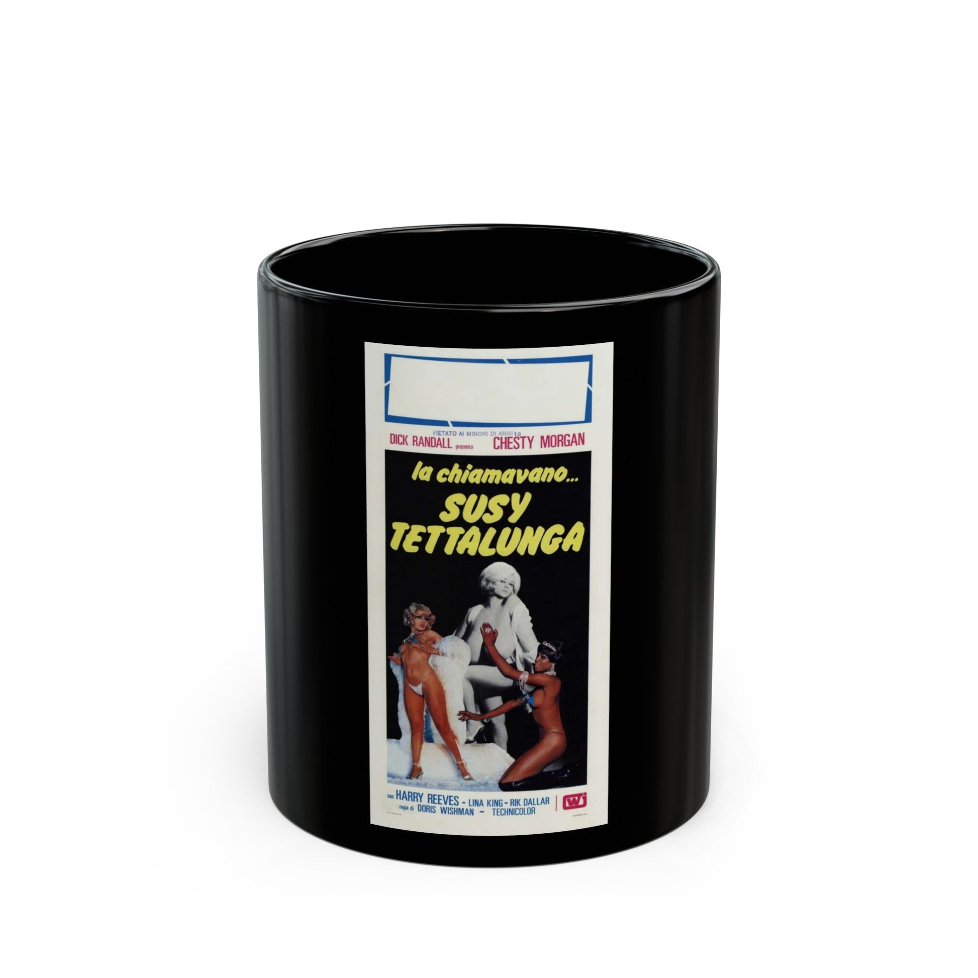 DEADLY WEAPONS (ITALIAN) 1974 Movie Poster - Black Coffee Mug-11oz-The Sticker Space