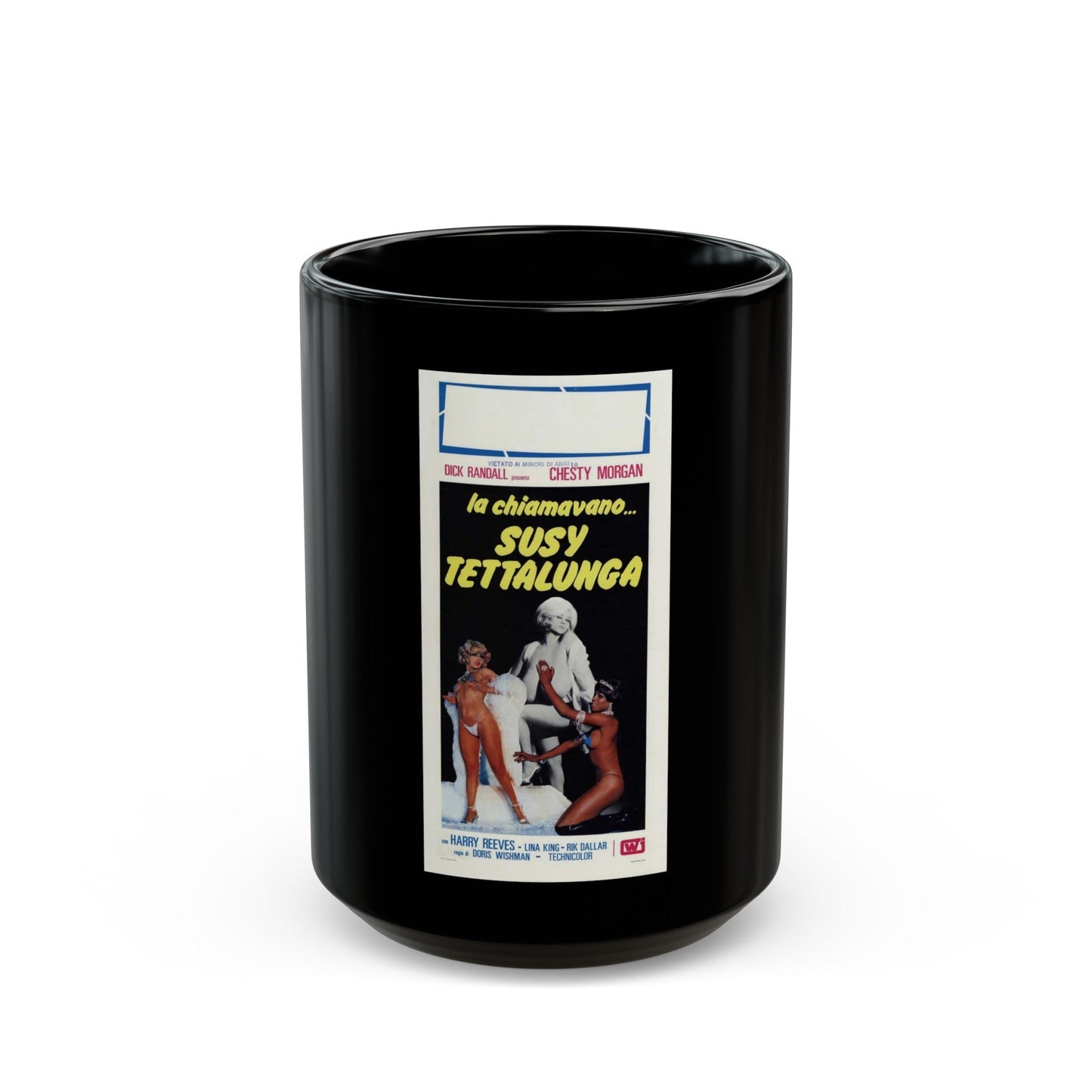 DEADLY WEAPONS (ITALIAN) 1974 Movie Poster - Black Coffee Mug-15oz-The Sticker Space