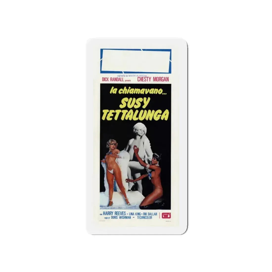 DEADLY WEAPONS (ITALIAN) 1974 Movie Poster - Refrigerator Magnet 4 Inch - The Sticker Space