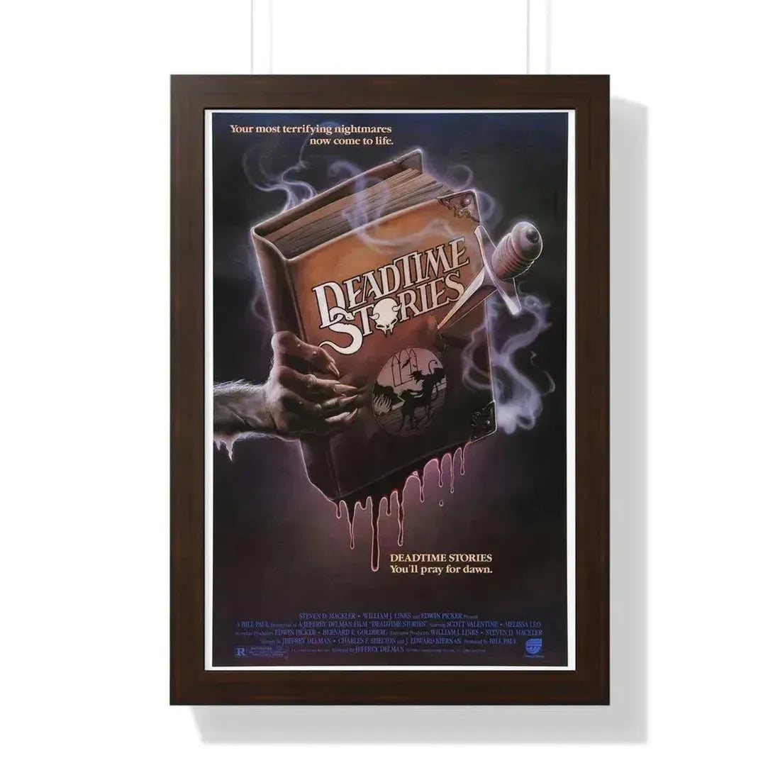 DEADTIME STORIES 1986 - Framed Movie Poster 16″ x 24″ Walnut - The Sticker Space