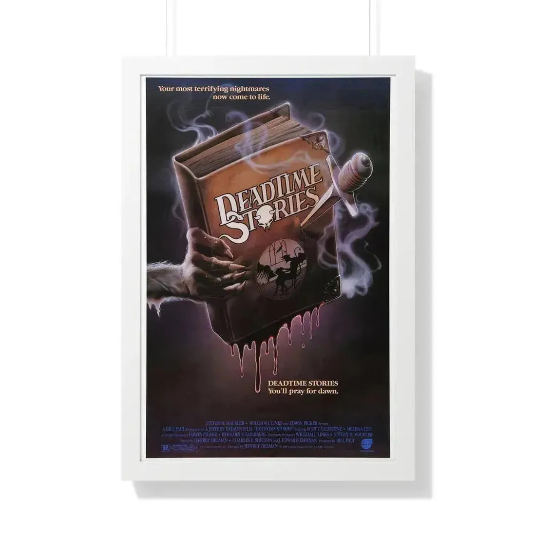 DEADTIME STORIES 1986 - Framed Movie Poster 20" x 30" White - The Sticker Space