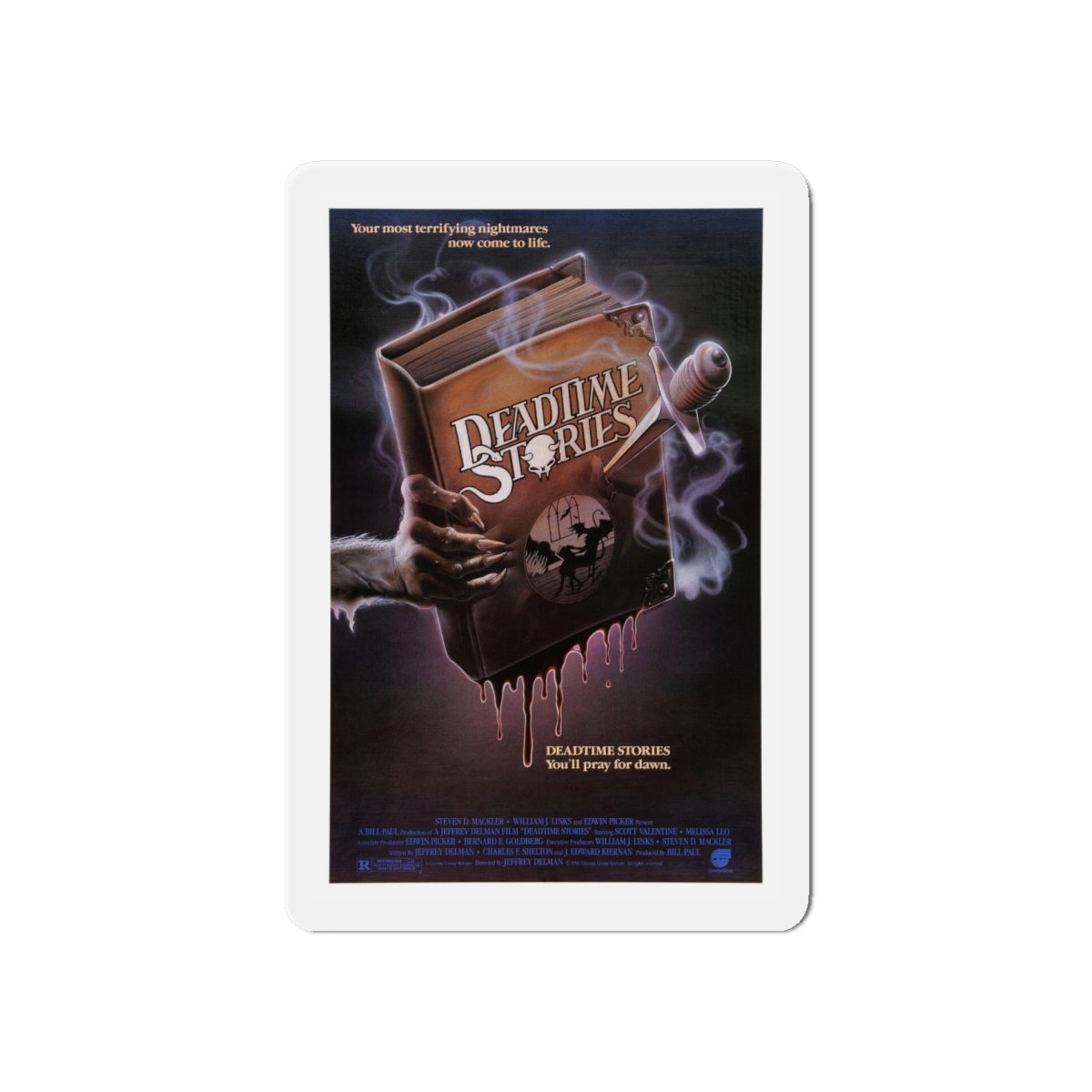 DEADTIME STORIES 1986 Movie Poster - Die-Cut Magnet-6 × 6"-The Sticker Space