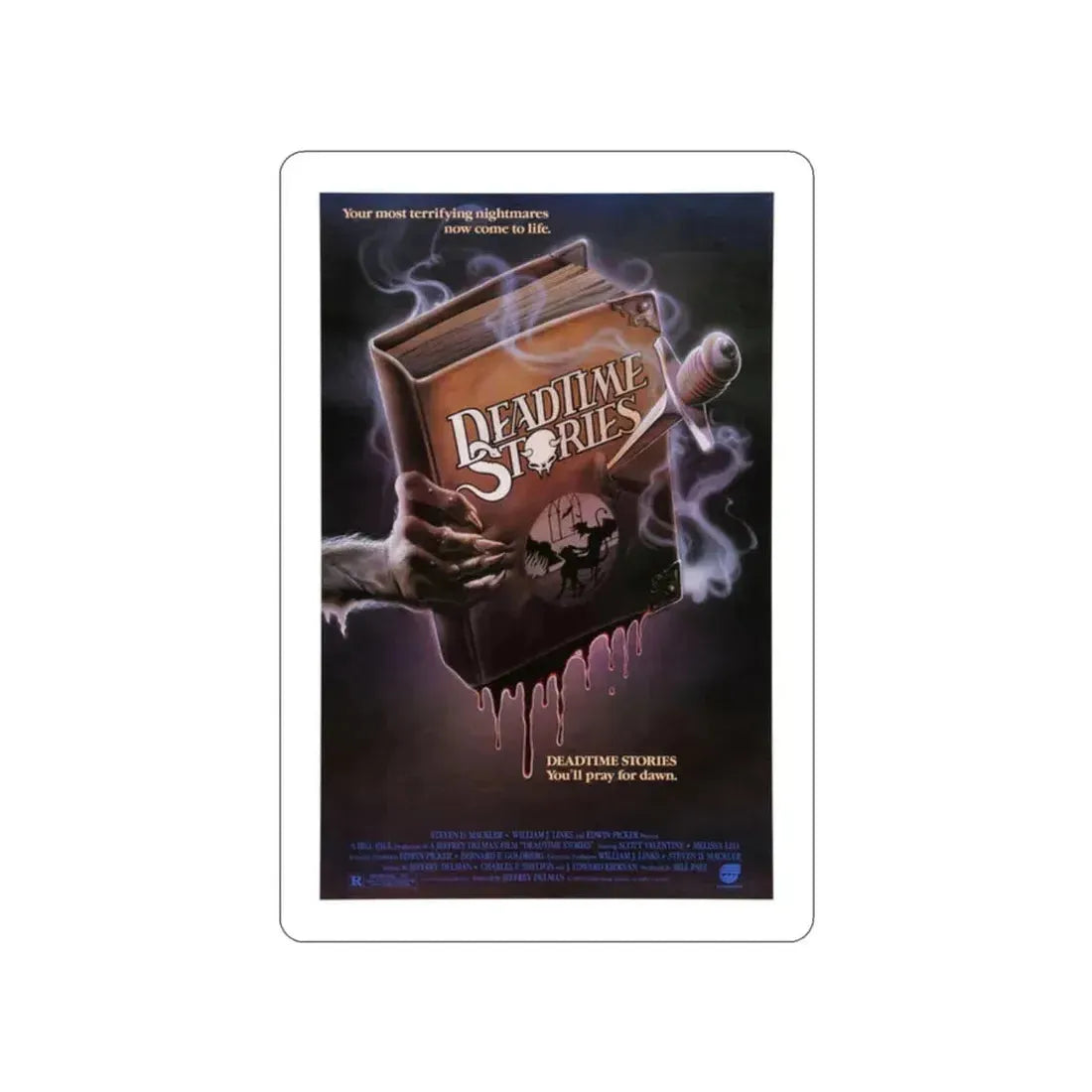 DEADTIME STORIES 1986 Movie Poster STICKER Vinyl Die-Cut Decal 2 Inch - The Sticker Space