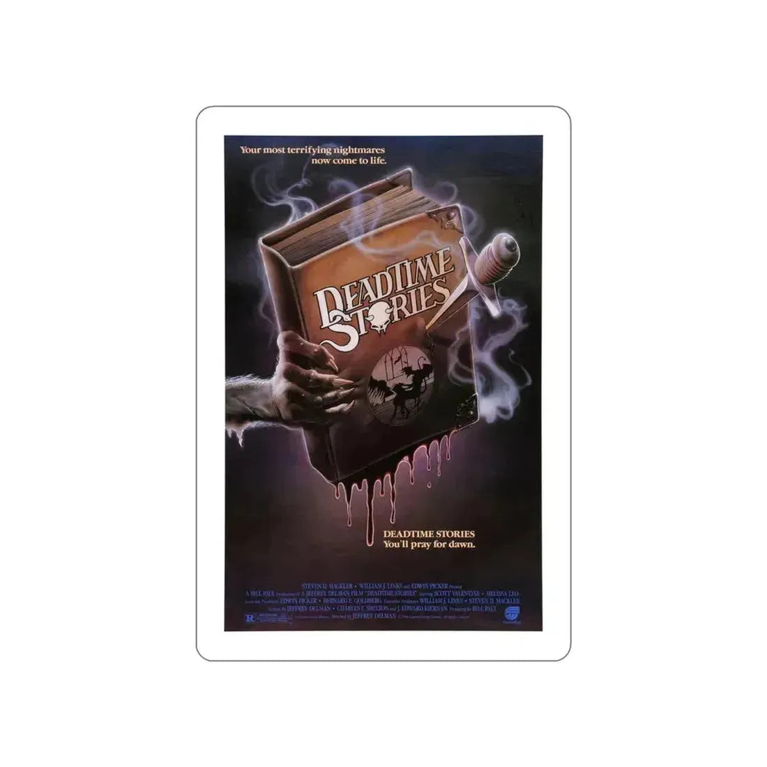 DEADTIME STORIES 1986 Movie Poster STICKER Vinyl Die-Cut Decal 4 Inch - The Sticker Space