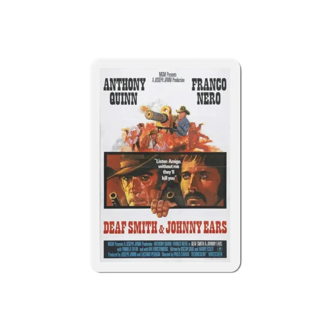 Deaf Smith and Johnny Ears 1973 Movie Poster Refrigerator Magnet 2 Inch - The Sticker Space