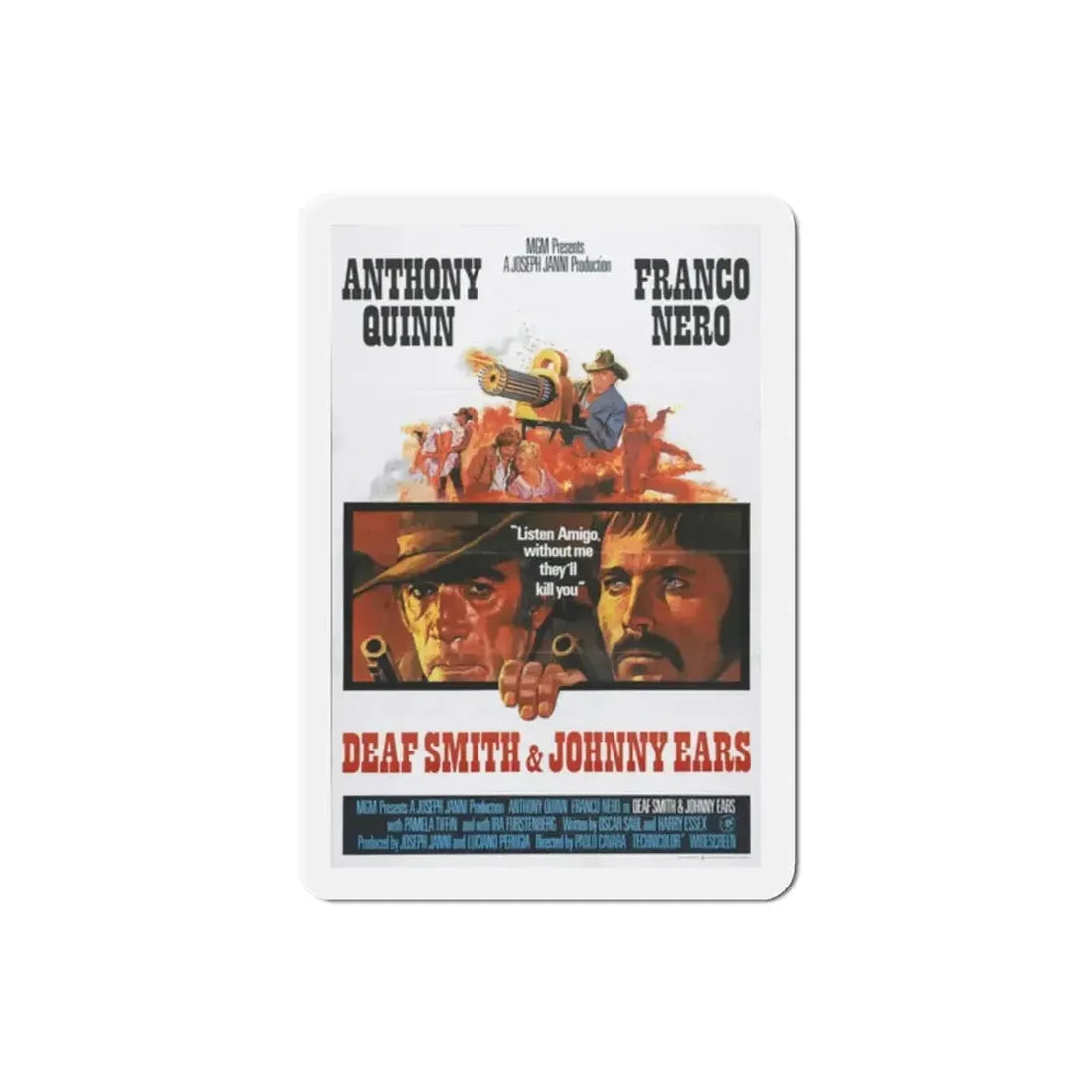 Deaf Smith and Johnny Ears 1973 Movie Poster Refrigerator Magnet - The Sticker Space