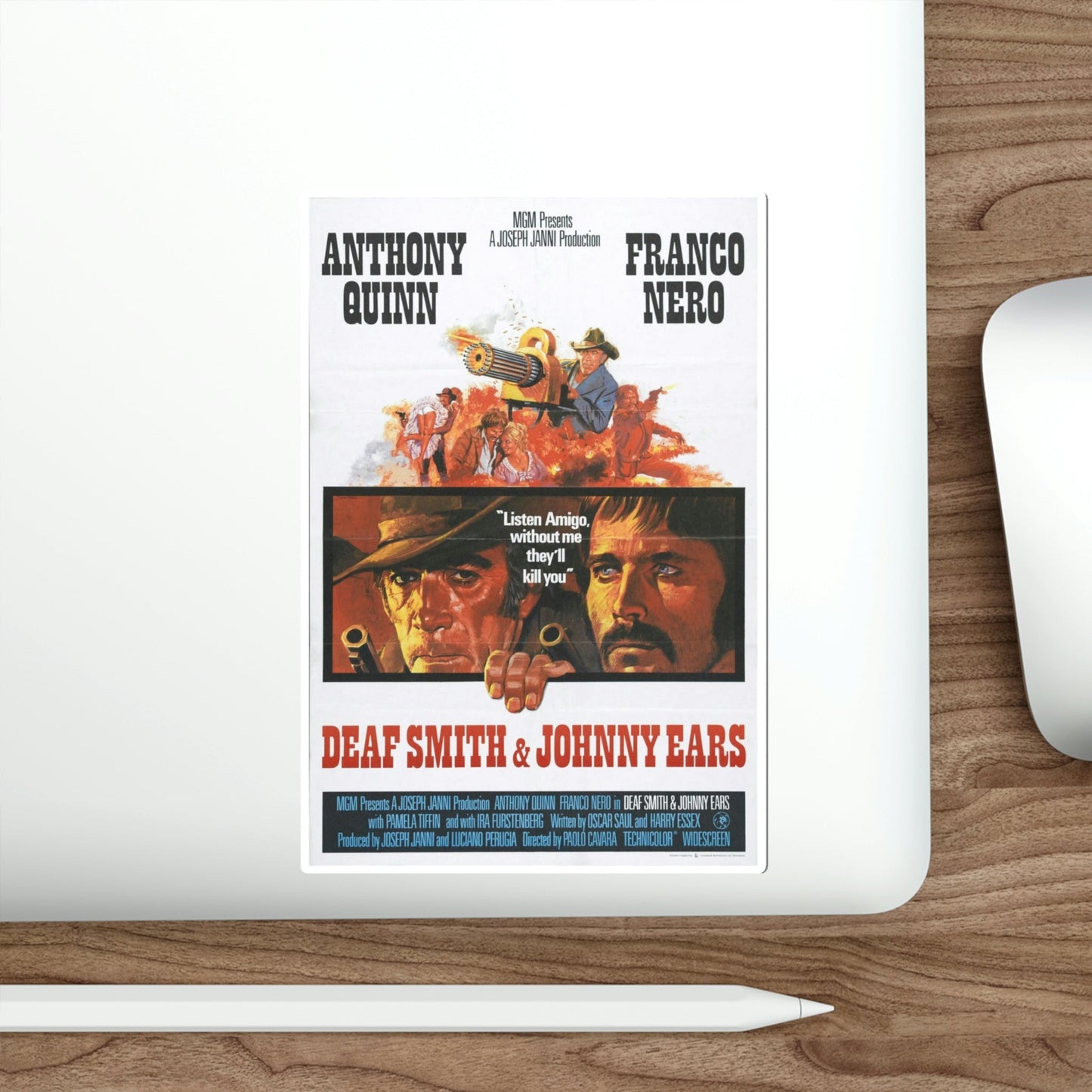 Deaf Smith and Johnny Ears 1973 Movie Poster STICKER Vinyl Die-Cut Decal-The Sticker Space