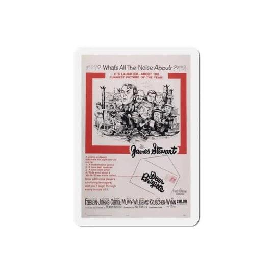 Dear Brigitte 1965 Movie Poster Refrigerator Magnet 2 Inch - The Sticker Space