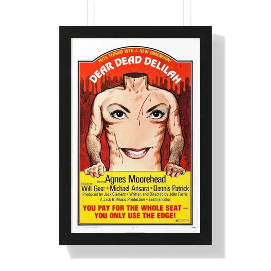 DEAR DEAD DELILAH 1972 - Framed Movie Poster 16″ x 24″ Black - The Sticker Space