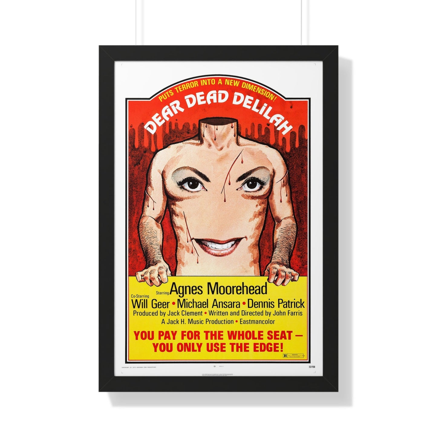 DEAR DEAD DELILAH 1972 - Framed Movie Poster-20" x 30"-The Sticker Space