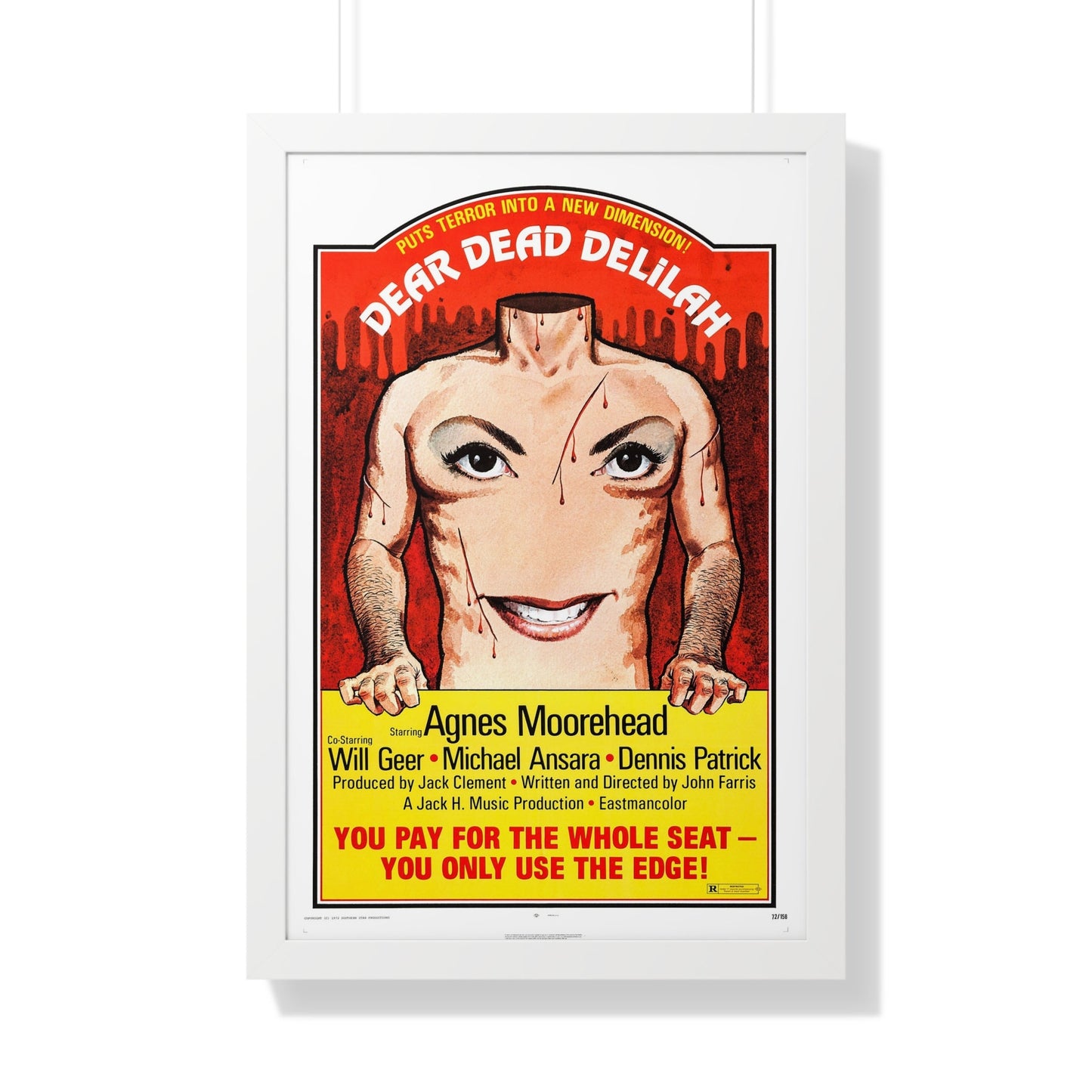 DEAR DEAD DELILAH 1972 - Framed Movie Poster-20" x 30"-The Sticker Space