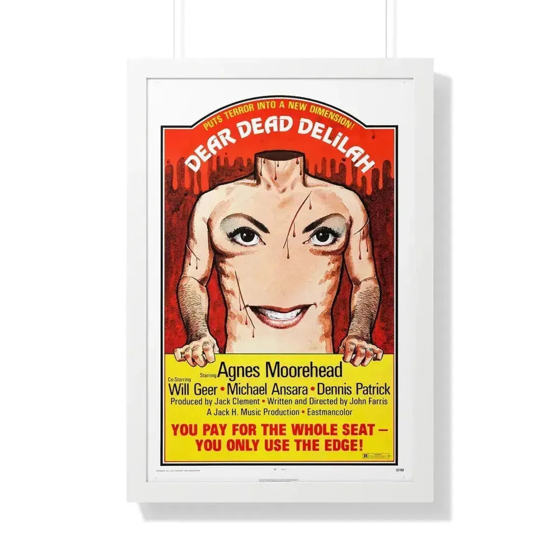DEAR DEAD DELILAH 1972 - Framed Movie Poster 20" x 30" White - The Sticker Space