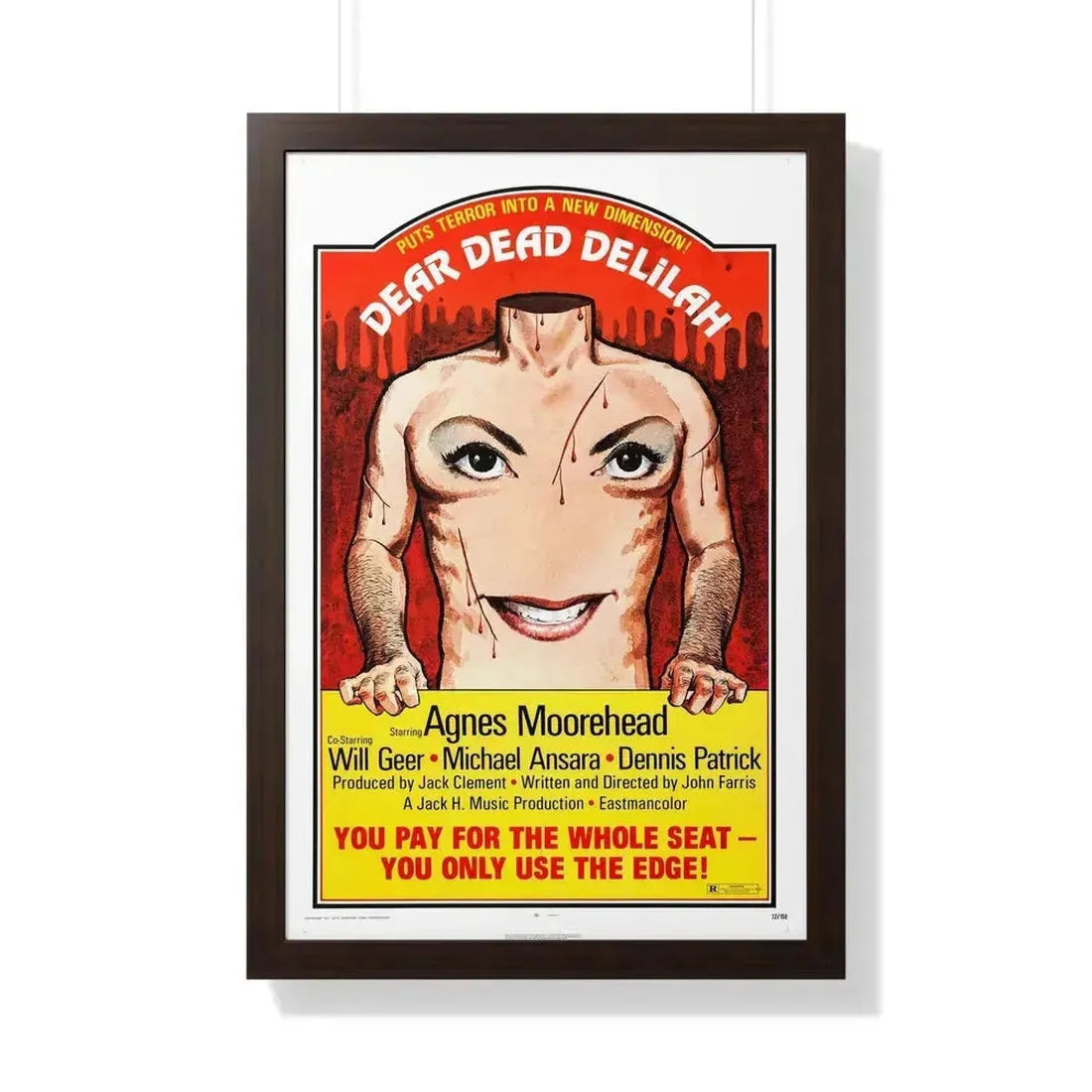 DEAR DEAD DELILAH 1972 - Framed Movie Poster - The Sticker Space