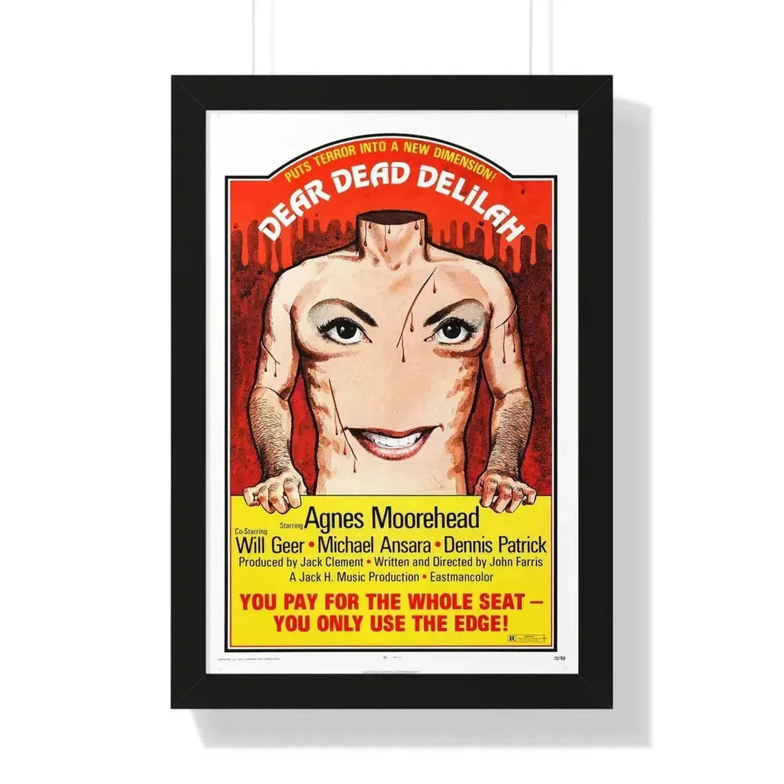 DEAR DEAD DELILAH 1972 - Framed Movie Poster - The Sticker Space