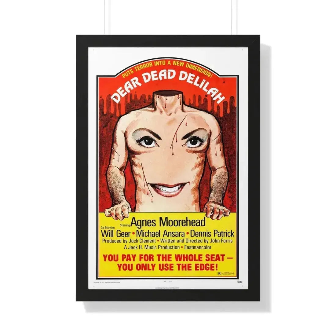 DEAR DEAD DELILAH 1972 - Framed Movie Poster - The Sticker Space