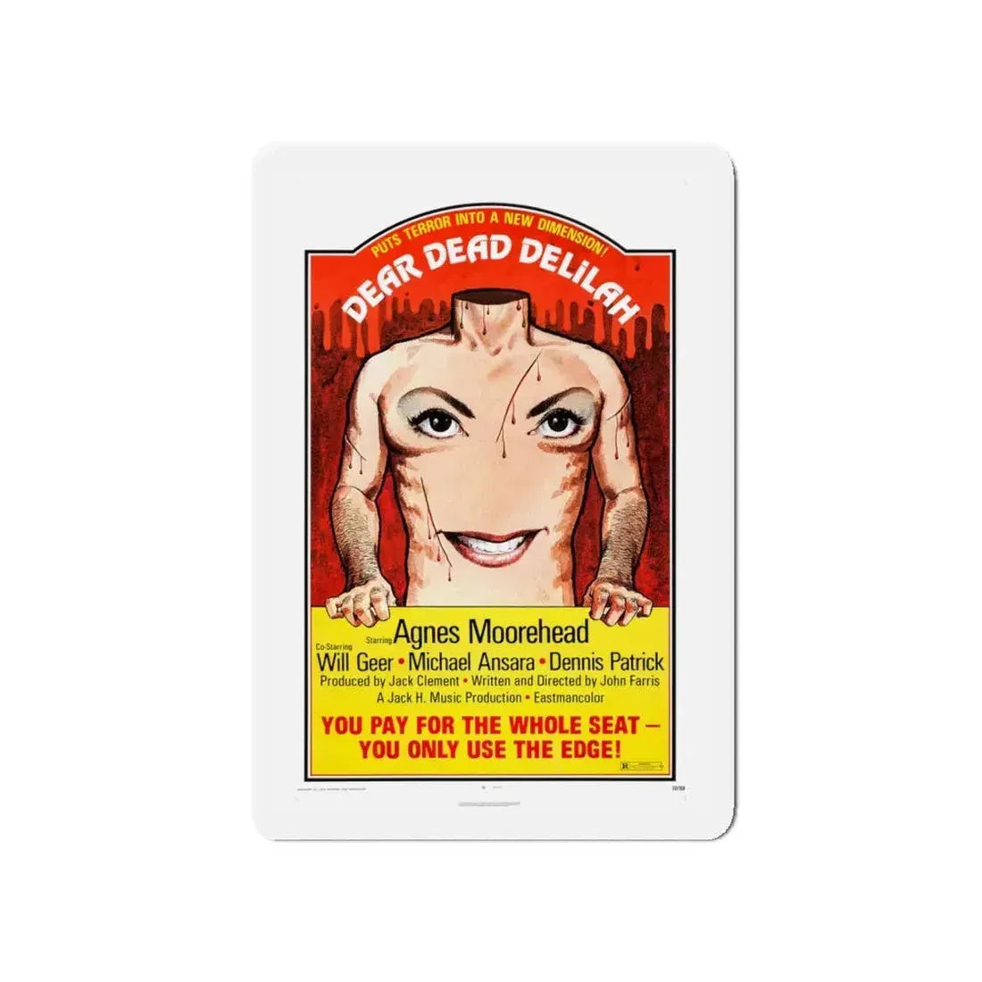 DEAR DEAD DELILAH 1972 Movie Poster - Refrigerator Magnet 5 Inch - The Sticker Space