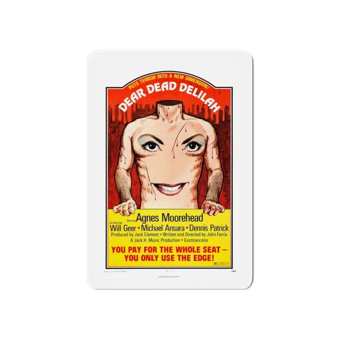 DEAR DEAD DELILAH 1972 Movie Poster - Refrigerator Magnet 6 Inch - The Sticker Space