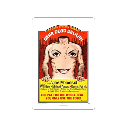 DEAR DEAD DELILAH 1972 Movie Poster STICKER Vinyl Die-Cut Decal - The Sticker Space