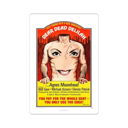 DEAR DEAD DELILAH 1972 Movie Poster - STICKER Vinyl Kiss-Cut Decal 2 Inch White - The Sticker Space