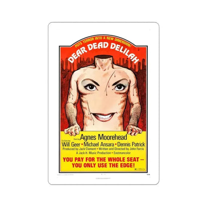 DEAR DEAD DELILAH 1972 Movie Poster - STICKER Vinyl Kiss-Cut Decal 3 Inch White - The Sticker Space