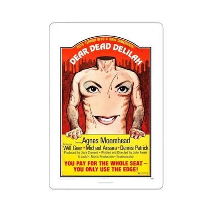 DEAR DEAD DELILAH 1972 Movie Poster - STICKER Vinyl Kiss-Cut Decal 4 Inch White - The Sticker Space