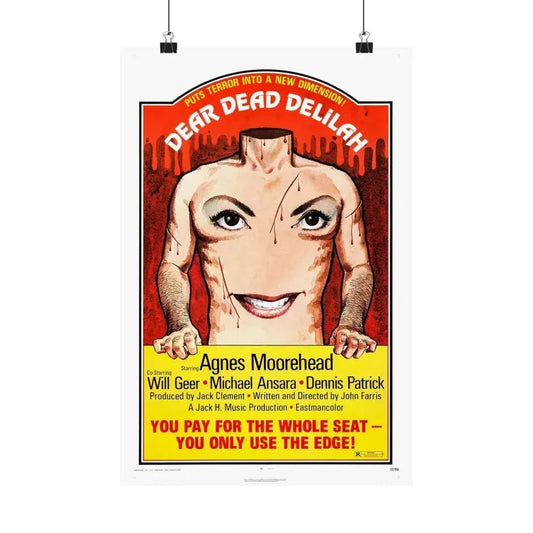 DEAR DEAD DELILAH 1972 - Paper Movie Poster 12″ x 18″ Matte - The Sticker Space