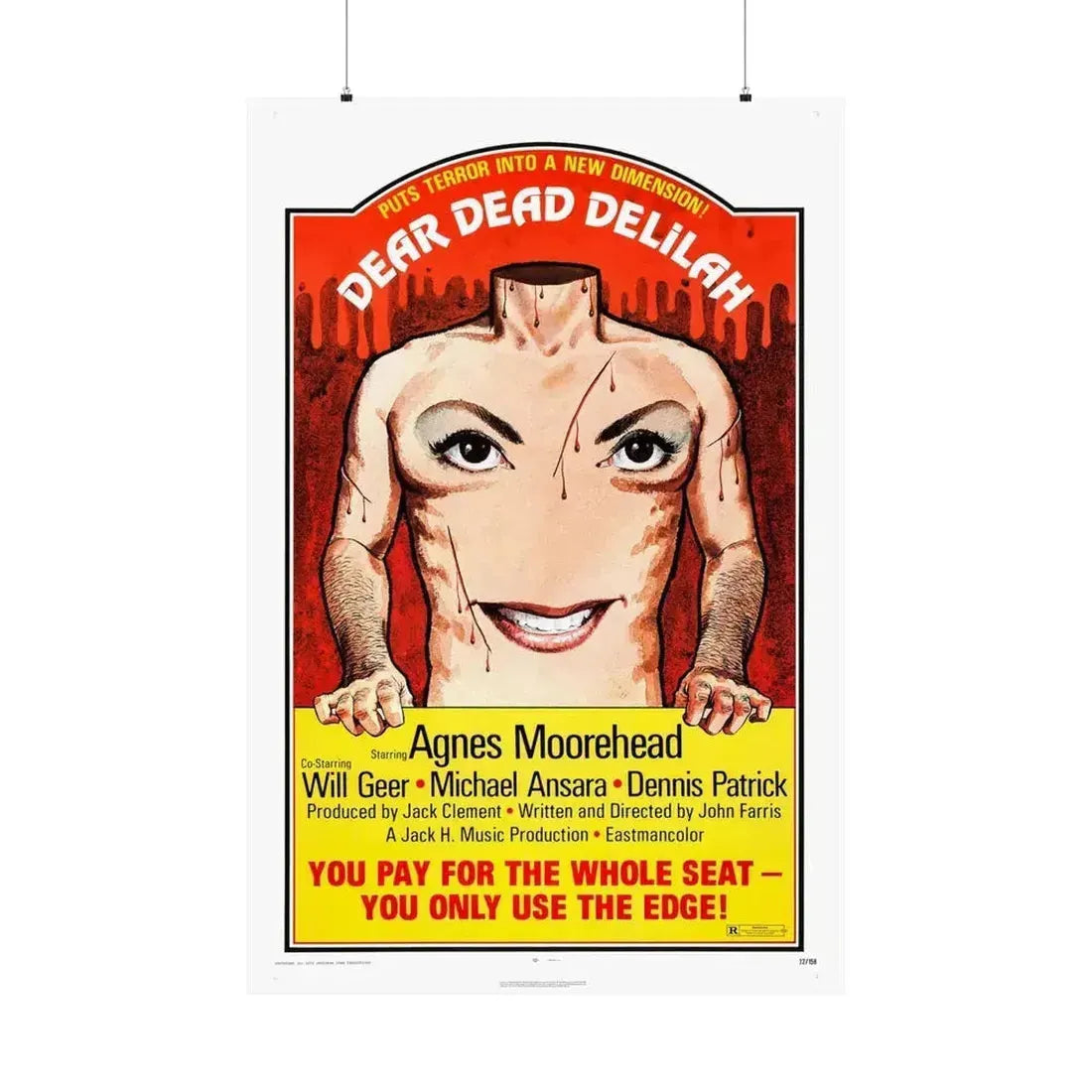 DEAR DEAD DELILAH 1972 - Paper Movie Poster 36" x 54" Matte - The Sticker Space