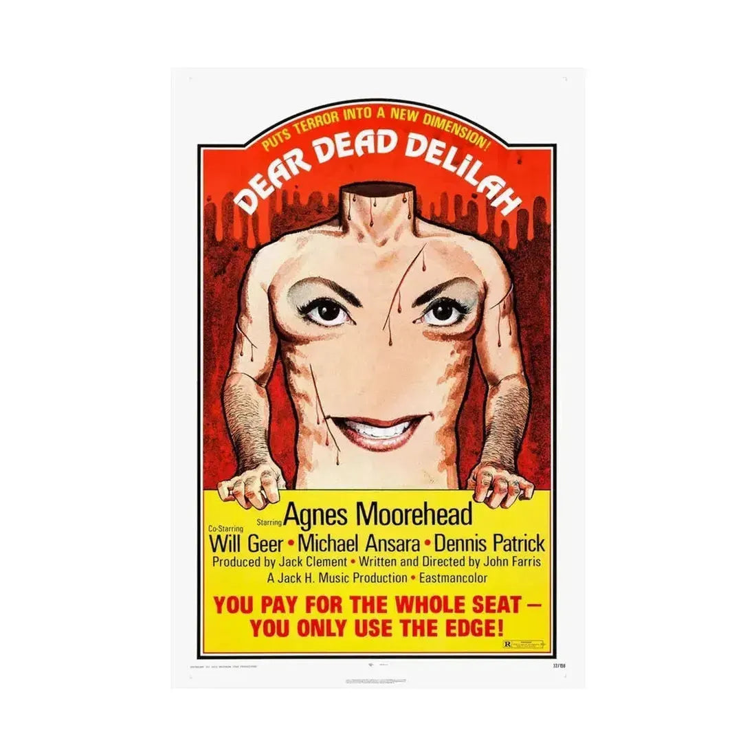 DEAR DEAD DELILAH 1972 - Paper Movie Poster - The Sticker Space
