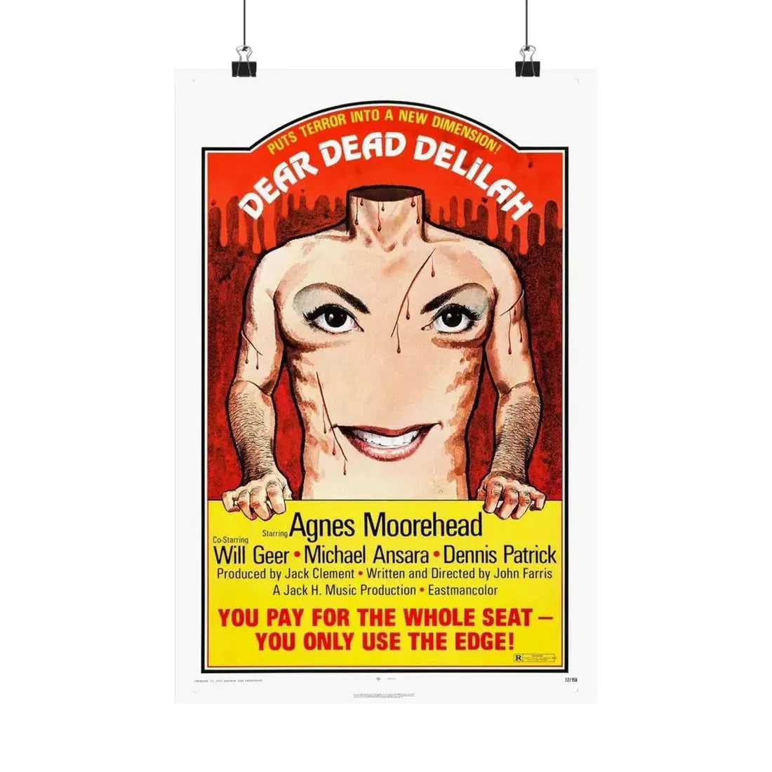 DEAR DEAD DELILAH 1972 - Paper Movie Poster - The Sticker Space