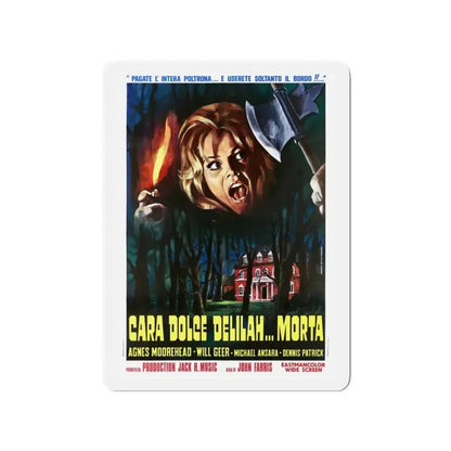 DEAR DEAD DELILAH (ITALIAN) 1972 Movie Poster - Refrigerator Magnet 3 Inch - The Sticker Space