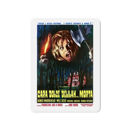DEAR DEAD DELILAH (ITALIAN) 1972 Movie Poster - Refrigerator Magnet 4 Inch - The Sticker Space