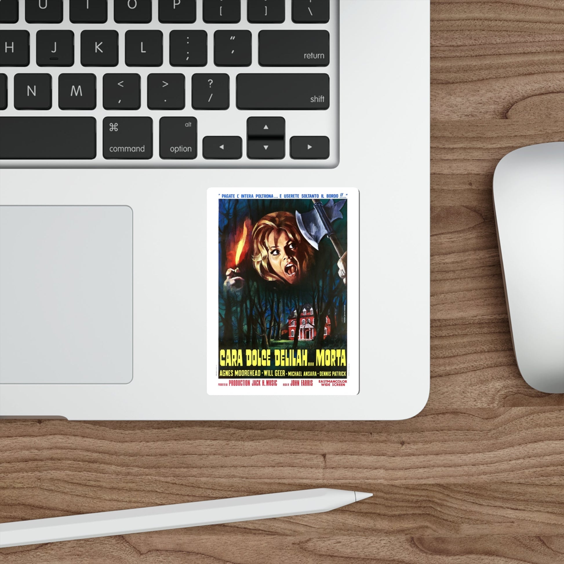 DEAR DEAD DELILAH (ITALIAN) 1972 Movie Poster STICKER Vinyl Die-Cut Decal-The Sticker Space