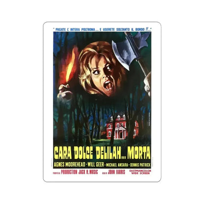 DEAR DEAD DELILAH (ITALIAN) 1972 Movie Poster - STICKER Vinyl Kiss-Cut Decal 6 Inch White - The Sticker Space