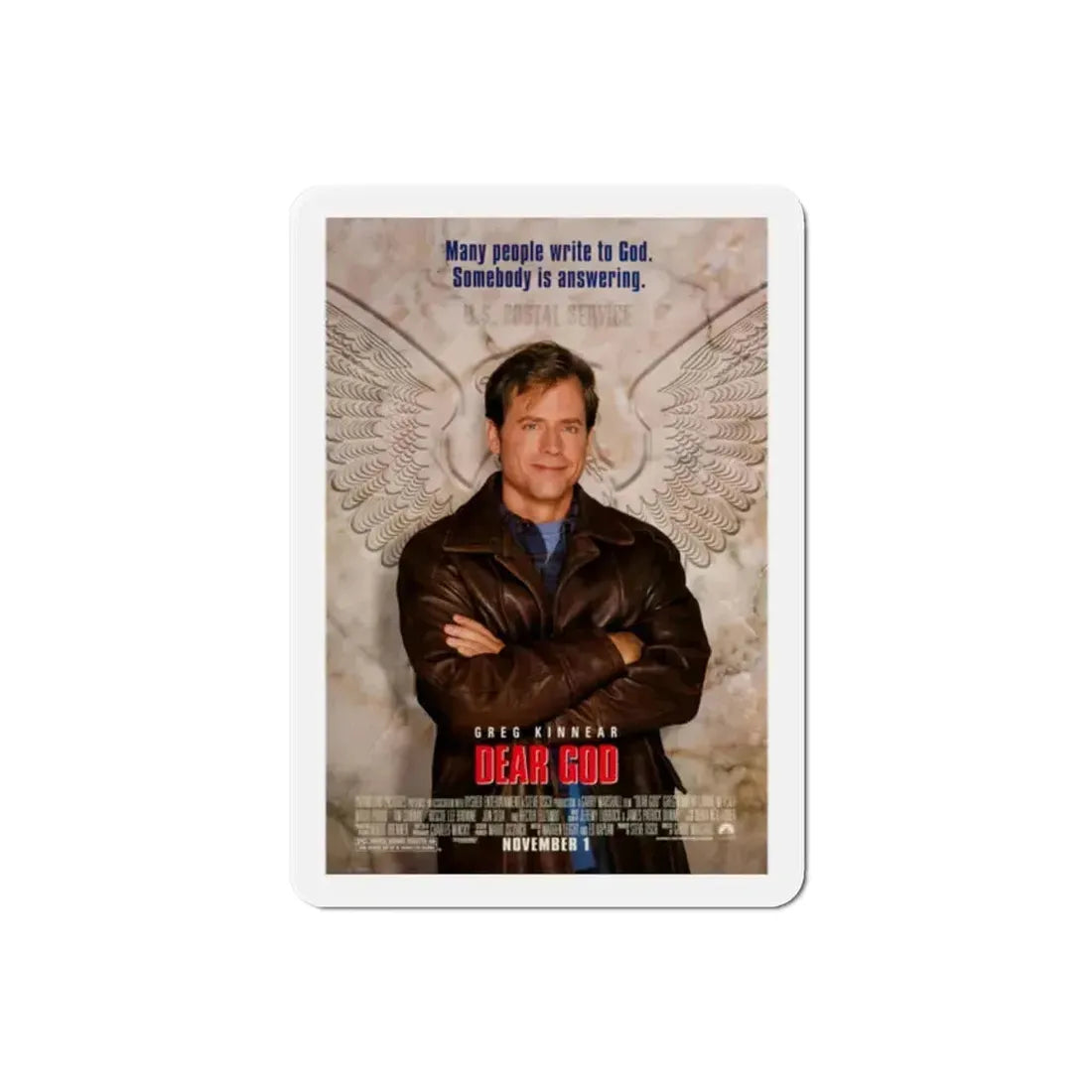 Dear God 1996 Movie Poster Refrigerator Magnet 2 Inch - The Sticker Space